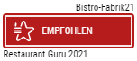 Bistro-Fabrik21 - ausgezeichnet vom Restaurant Guru 2021